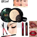 3 In 1 Makeup Deal Sunisa Foundation Base 20g Waterproof Mushroom Head Air Cushion Bb Cream Nude Liquid Foundations +yanqina 36h Liner + 5 In 1 Lipstick Pen (random Shades)